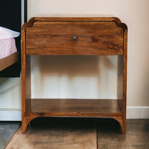 Newton Bedside Table | Chestnut Mango Wood