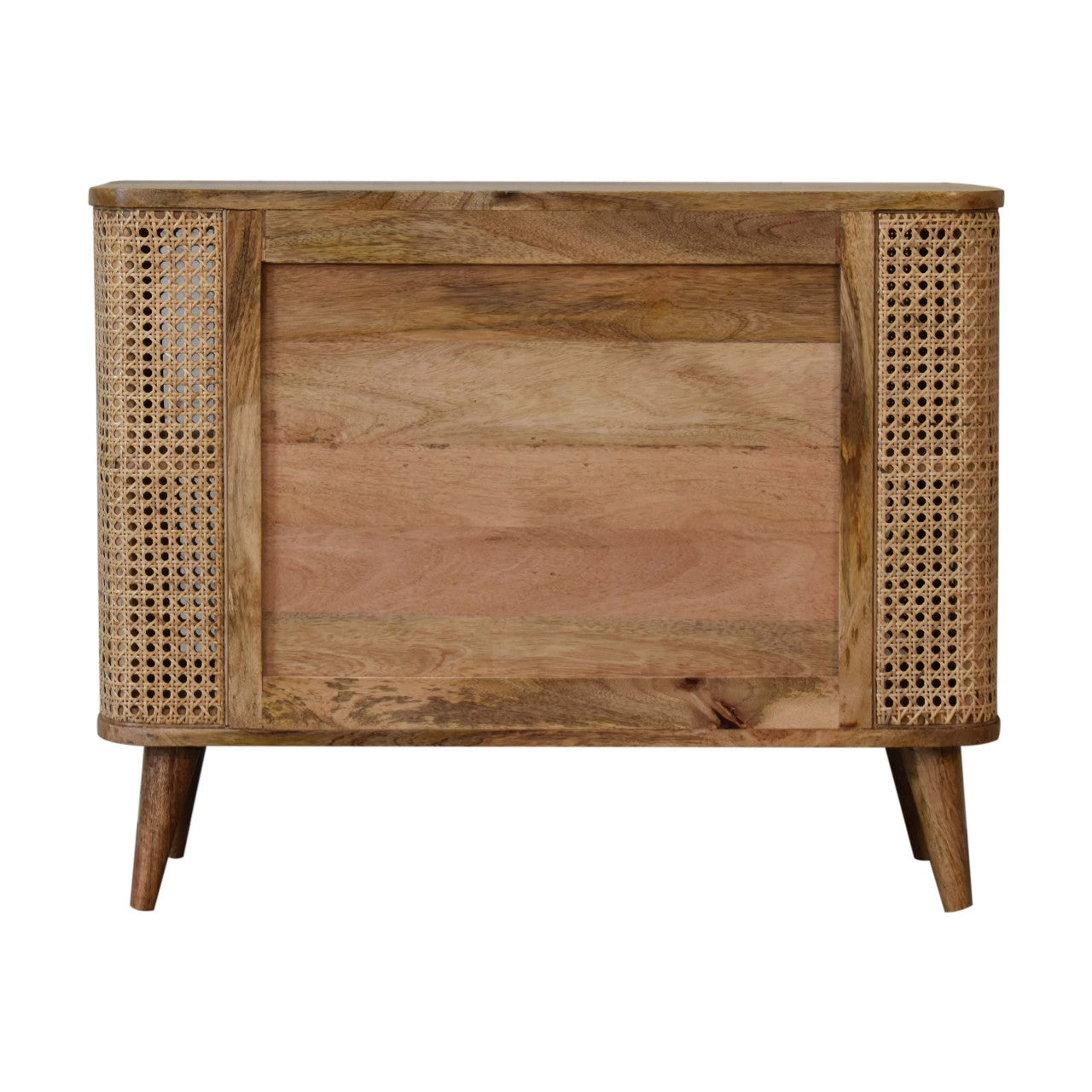Larissa Open Double Chest of Drawers | Oak Rattan