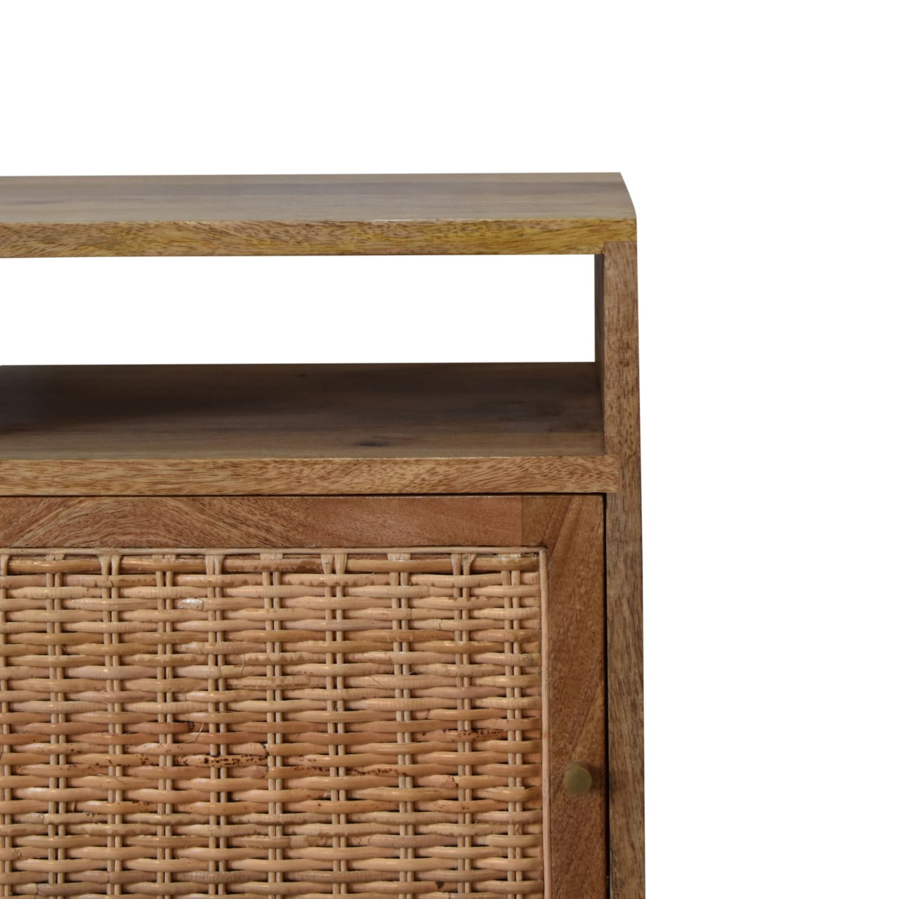 Knit Door Bedside Table | Oak Rattan