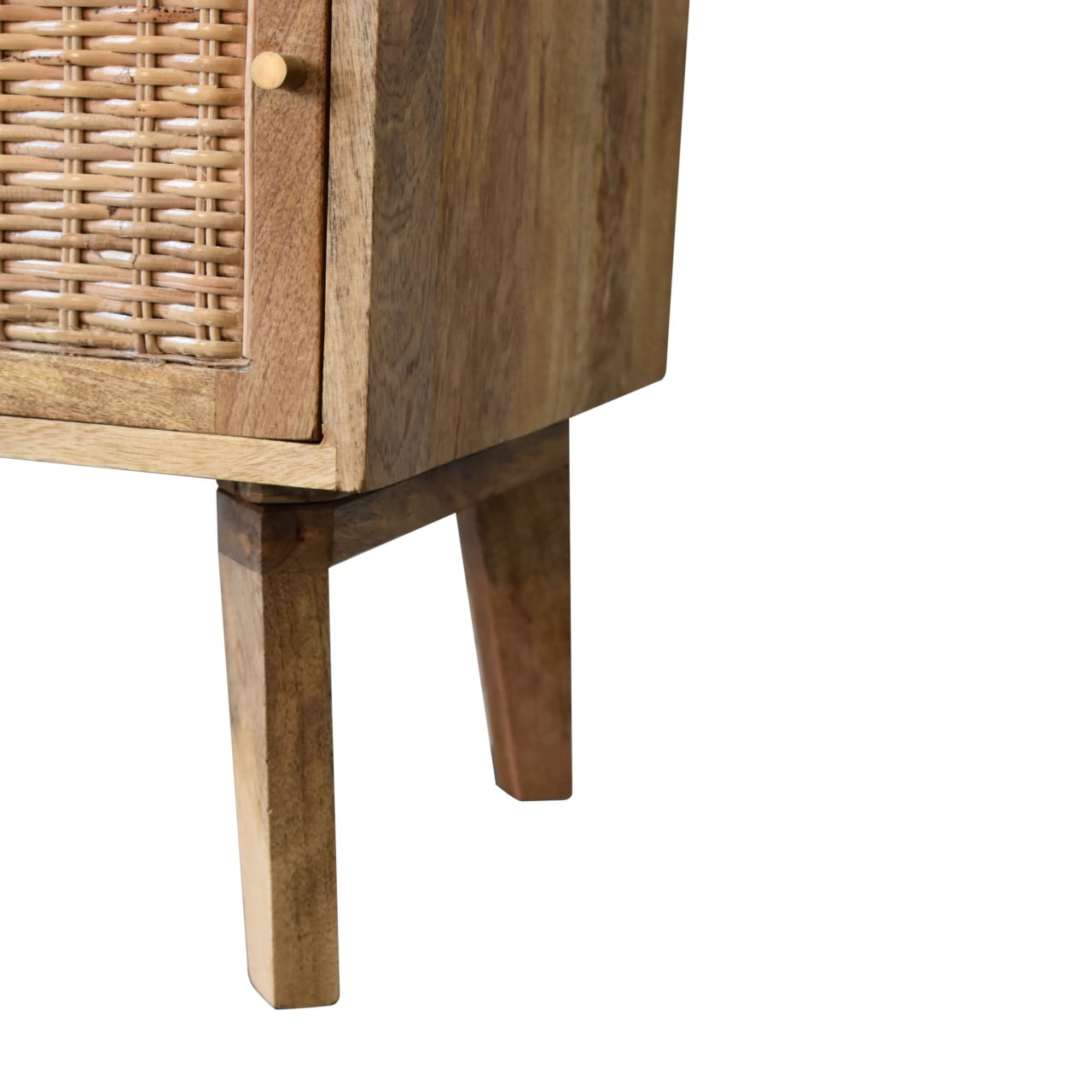 Knit Door Bedside Table | Oak Rattan