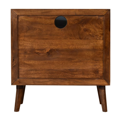 Tova Open Shelf Chest of Drawers | Chestnut Mango Wood