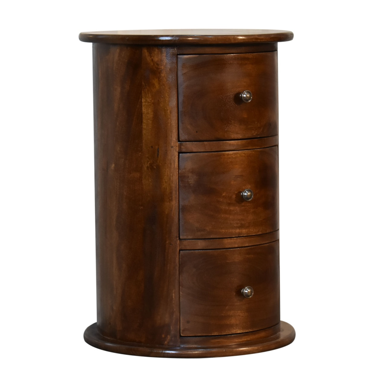 3-Drawer Chestnut Drum Storage Bench