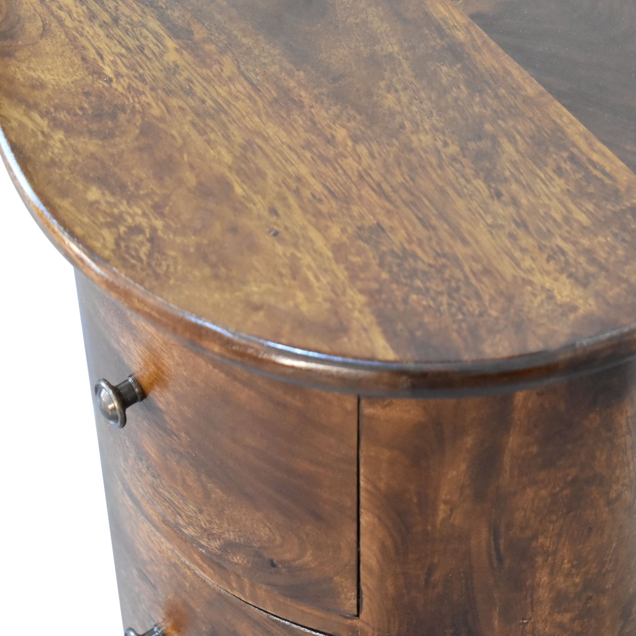 3-Drawer Chestnut Drum Storage Bench