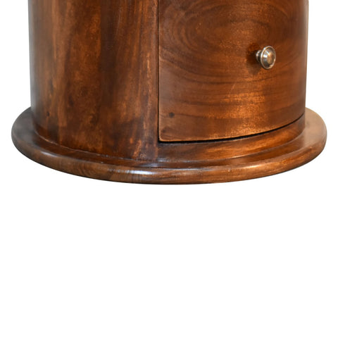 3-Drawer Chestnut Drum Storage Bench