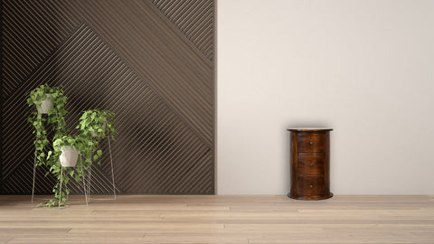 3-Drawer Chestnut Drum Storage Bench