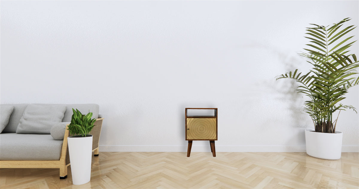 Zen Bedside Table | Chestnut Solid Mango Wood