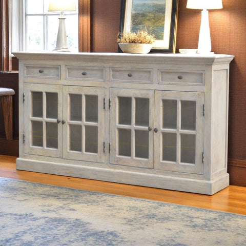Large Stone Wash Glazed Sideboard Chest of Drawers
