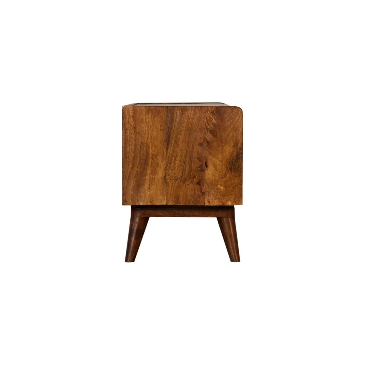 Mud Linen Nordic Storage Bench | Chestnut Hidden Storage
