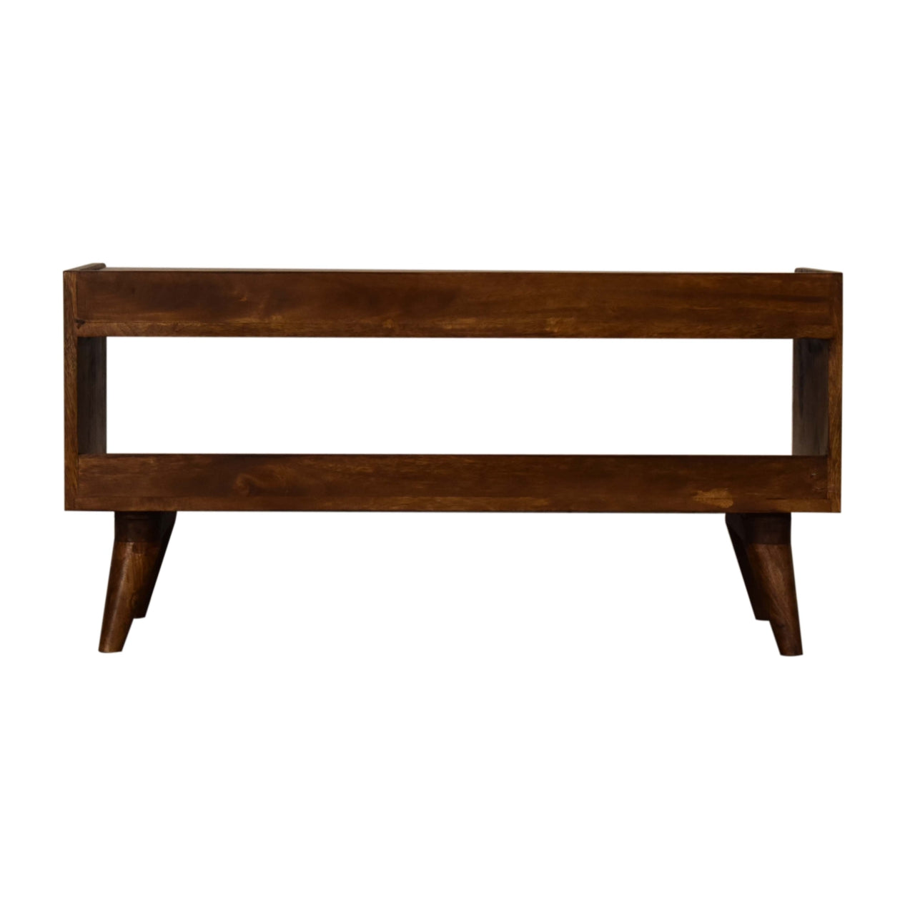 Mud Linen Nordic Storage Bench | Chestnut Hidden Storage