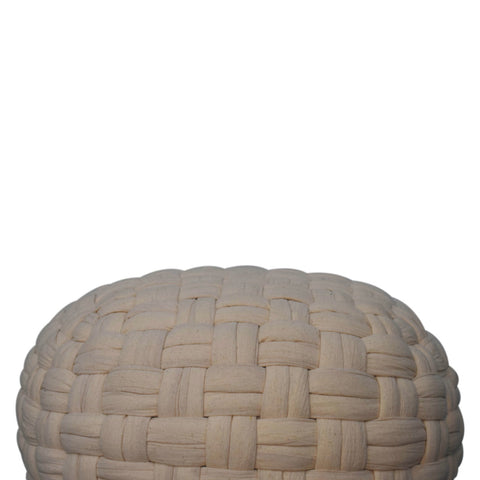 White Tube Footstool
