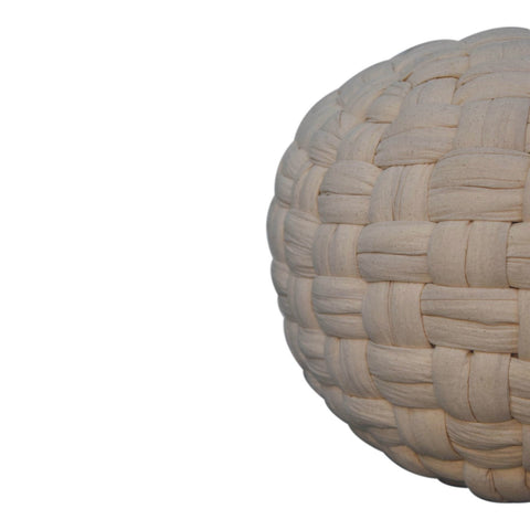 White Tube Footstool