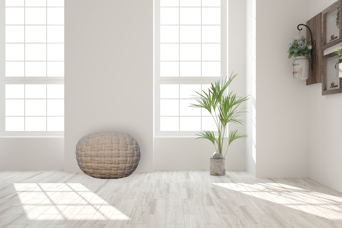 White Tube Footstool