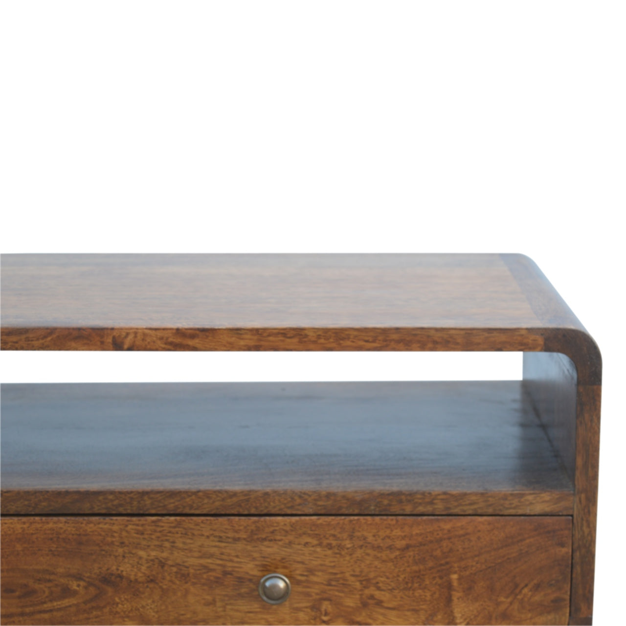 Curved Chestnut Chest of Drawers