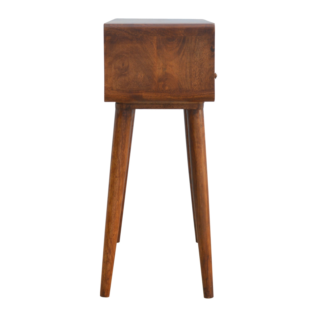 Curved Chestnut Chest of Drawers