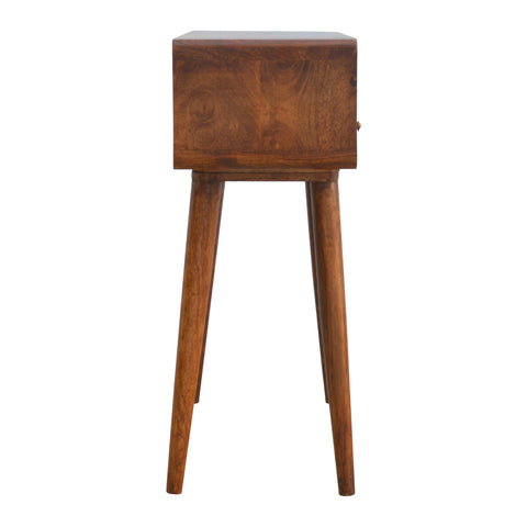 Curved Chestnut Chest of Drawers