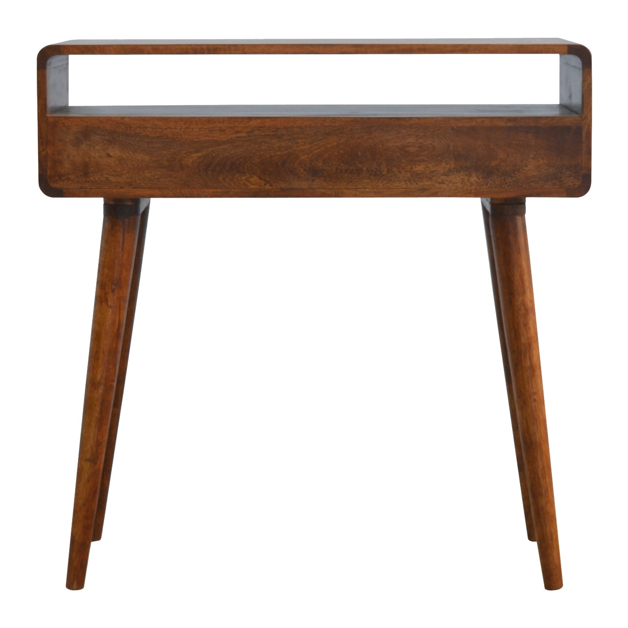 Curved Chestnut Chest of Drawers
