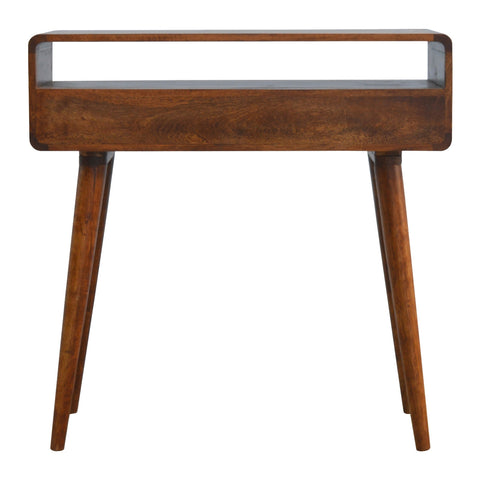 Curved Chestnut Chest of Drawers