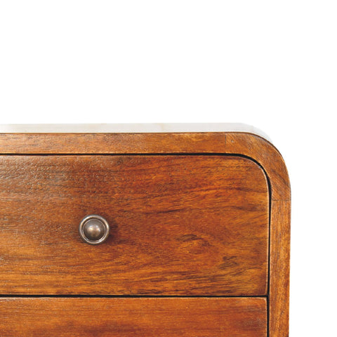 Floating Mini Chestnut Bedside Table | Wall-Mounted