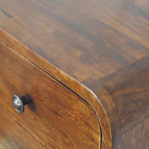Floating Mini Chestnut Bedside Table | Wall-Mounted