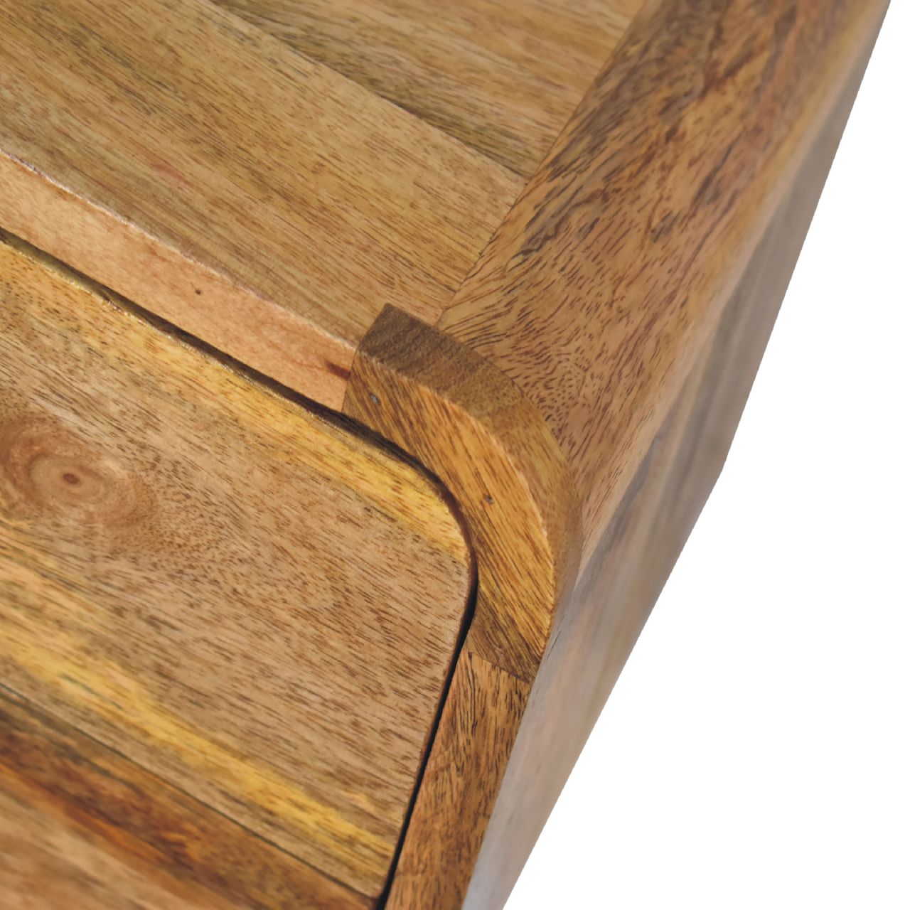 Mini Curve Oak-ish Floating Bedside Table | Wall-Mounted
