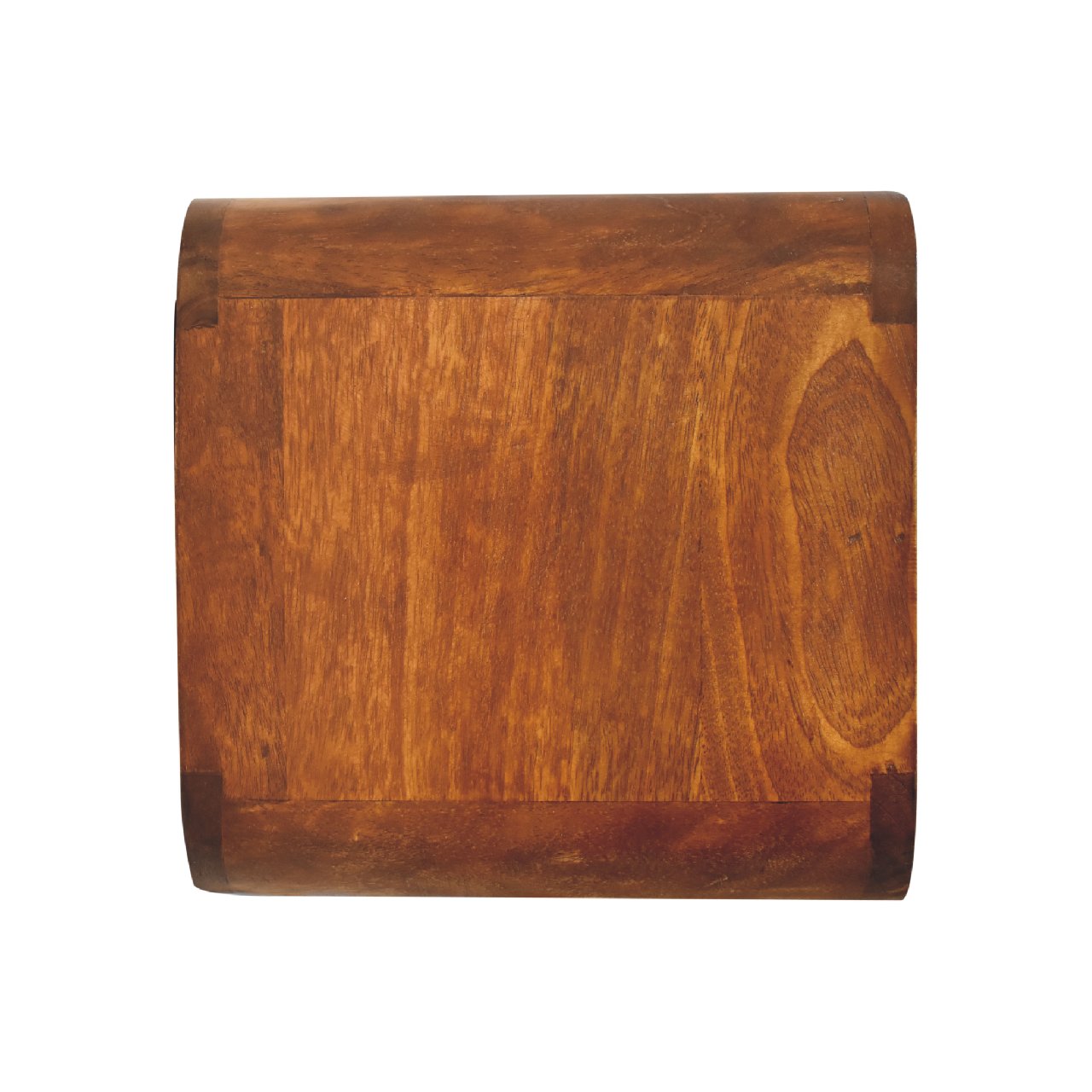 Mini Curve Floating Bedside Table | Chestnut Solid Mango Wood Wall-Mounted
