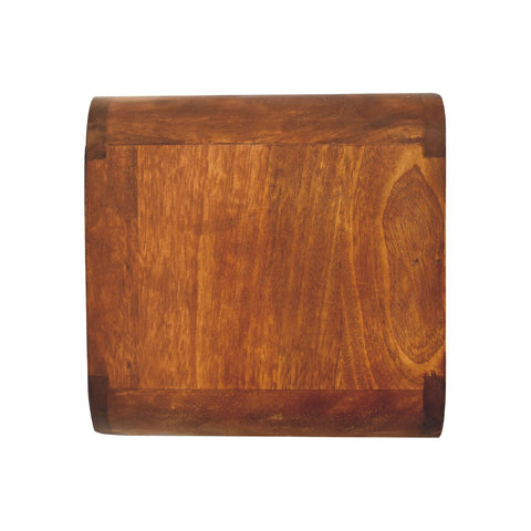 Mini Curve Floating Bedside Table | Chestnut Solid Mango Wood Wall-Mounted