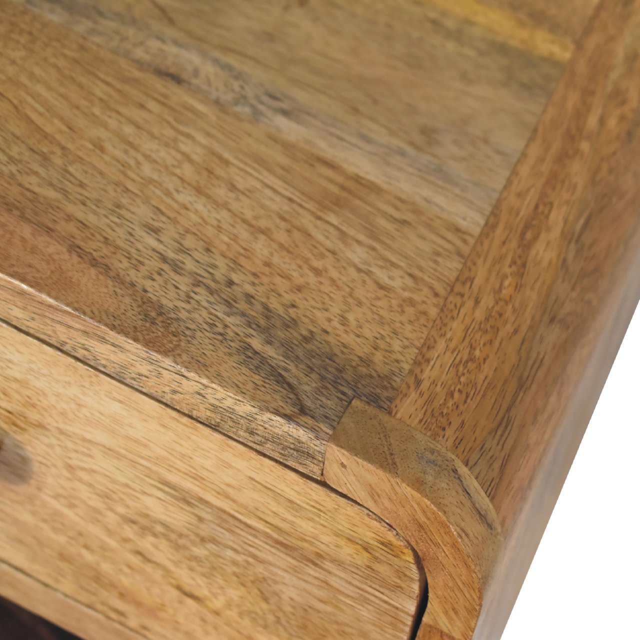 Mini Oak-ish Floating Open Bedside Table | Wall-Mounted