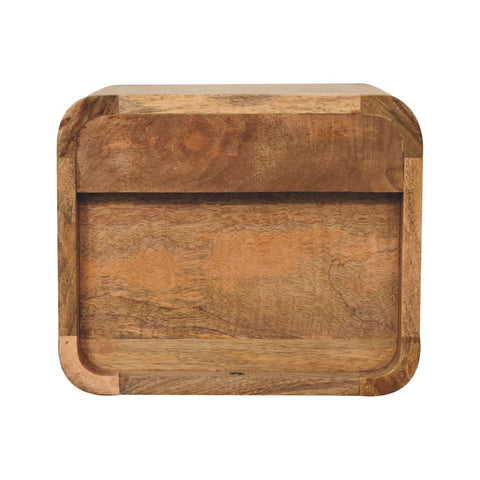 Mini Oak-ish Floating Open Bedside Table | Wall-Mounted