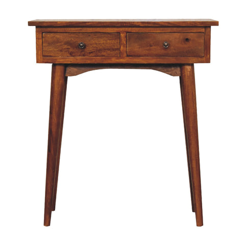 Mini Chestnut Hallway Console Chest of Drawers