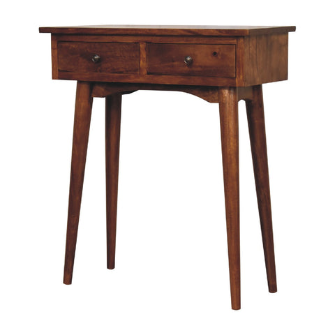 Mini Chestnut Hallway Console Chest of Drawers
