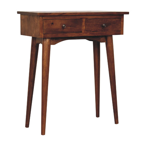 Mini Chestnut Hallway Console Chest of Drawers