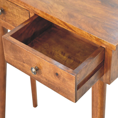 Mini Chestnut Hallway Console Chest of Drawers