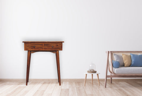 Mini Chestnut Hallway Console Chest of Drawers