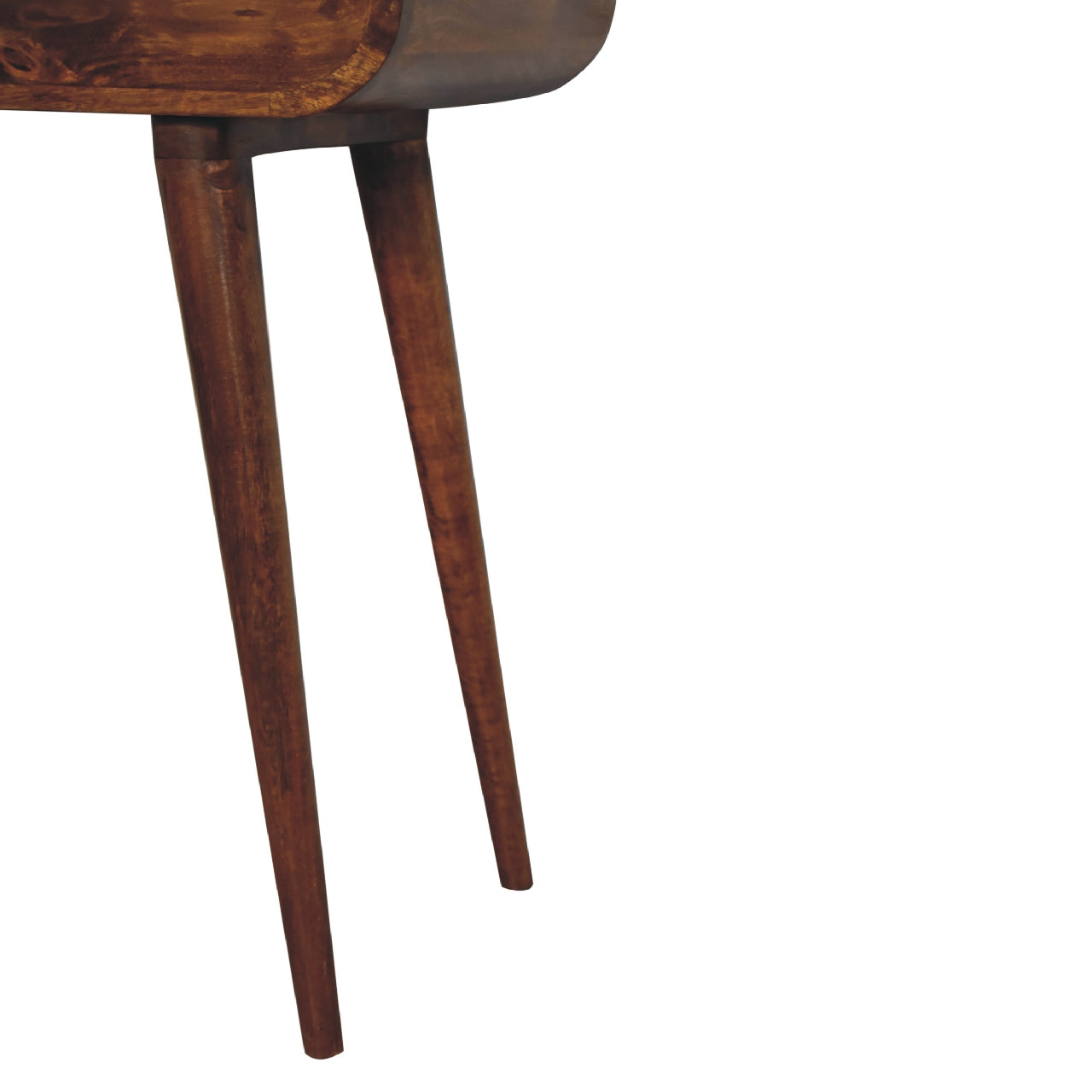 Mini Round Chestnut Fold Vanity Chest of Drawers | Foldable