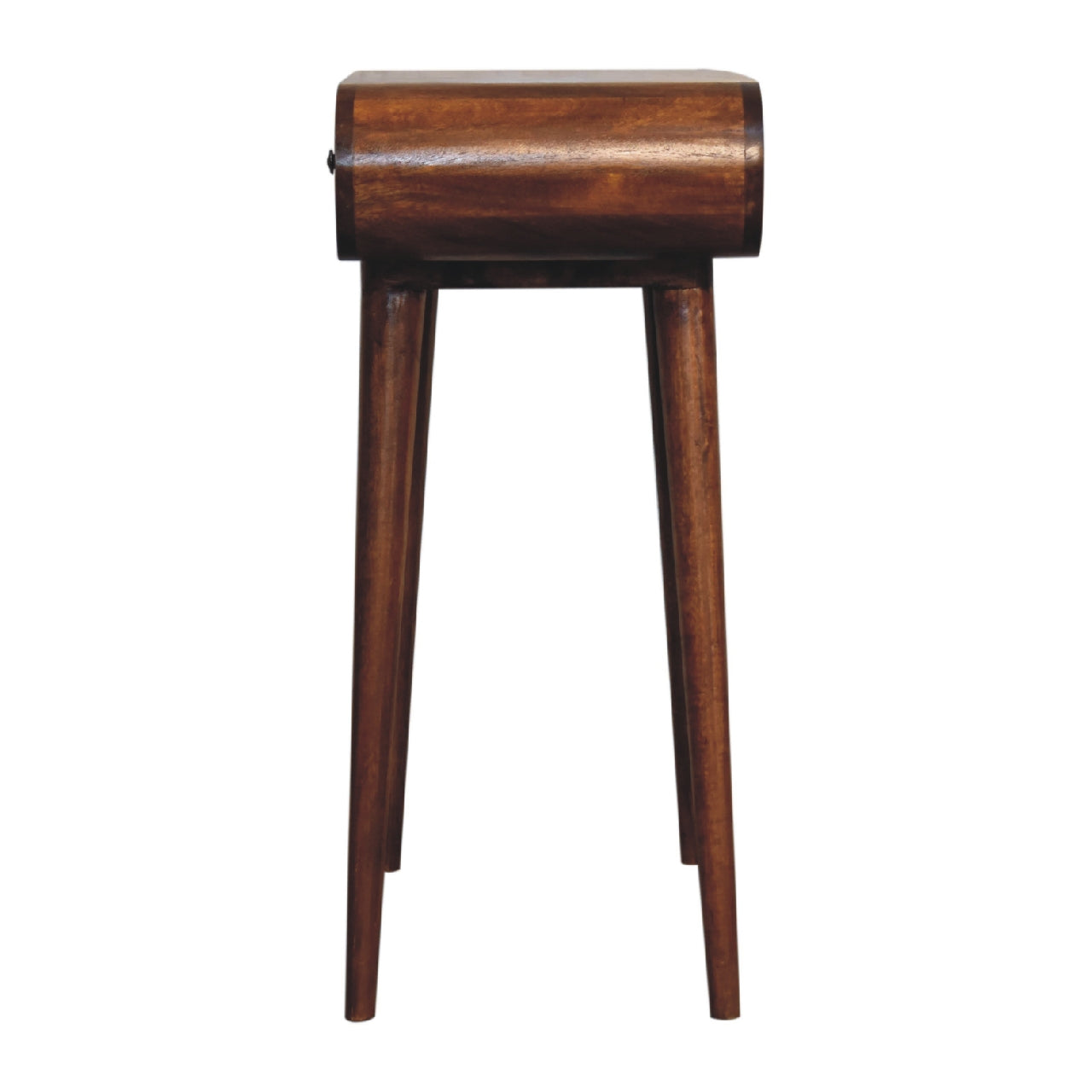 Mini Round Chestnut Fold Vanity Chest of Drawers | Foldable