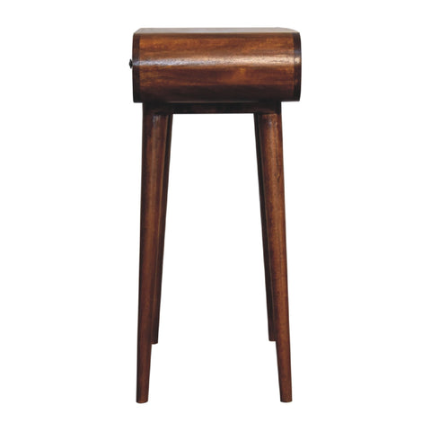 Mini Round Chestnut Fold Vanity Chest of Drawers | Foldable