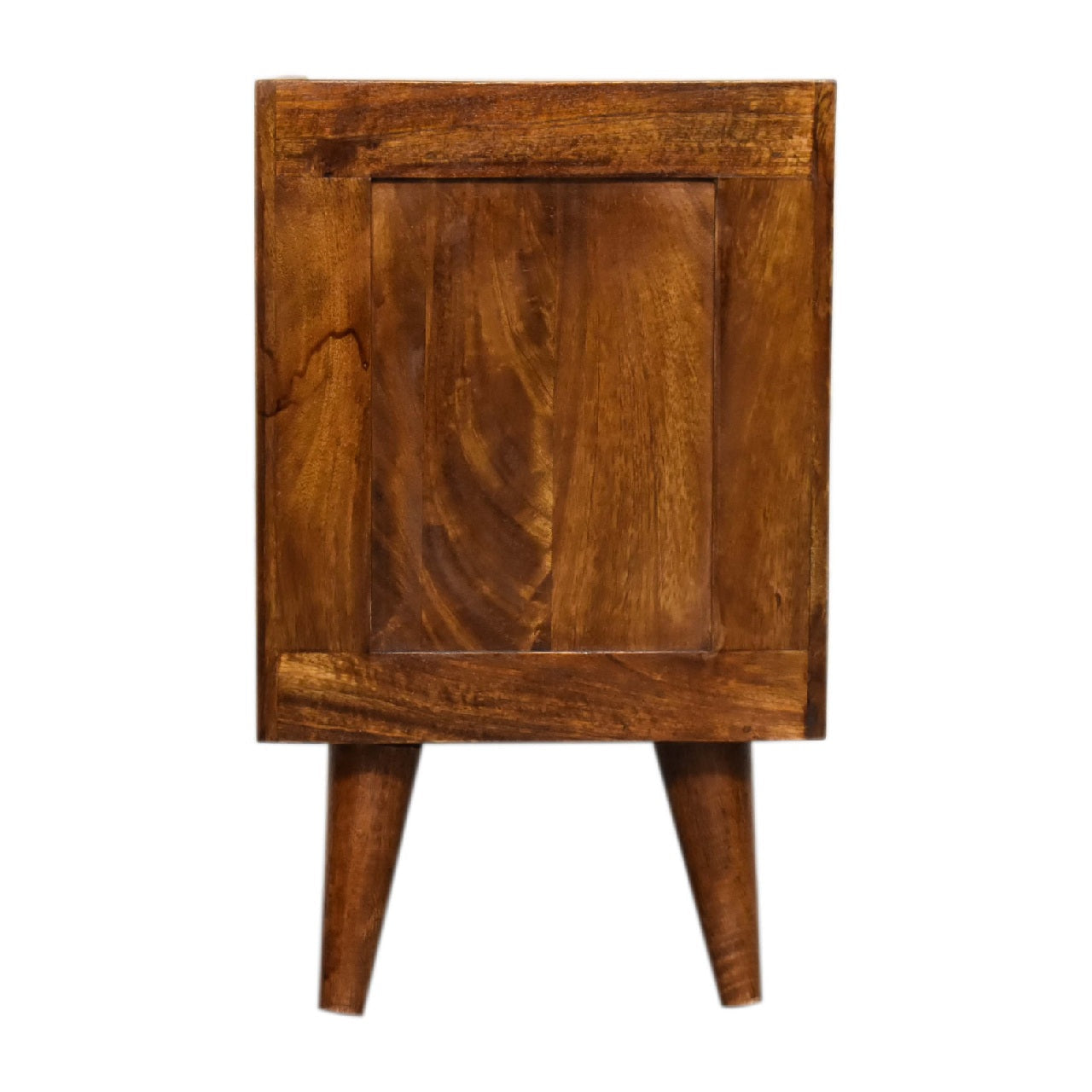Mini Manila Gold 1-Drawer Bedside Table | Chestnut Solid Mango Wood