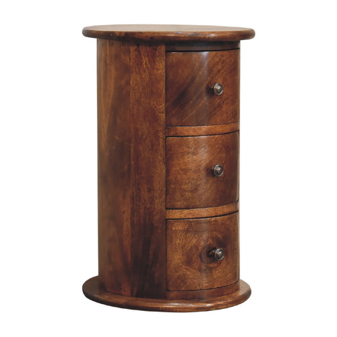 Mini Chestnut Drum Storage Bench