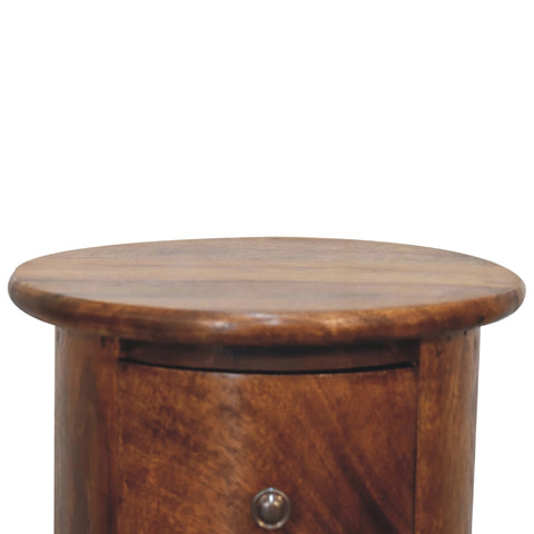 Mini Chestnut Drum Storage Bench