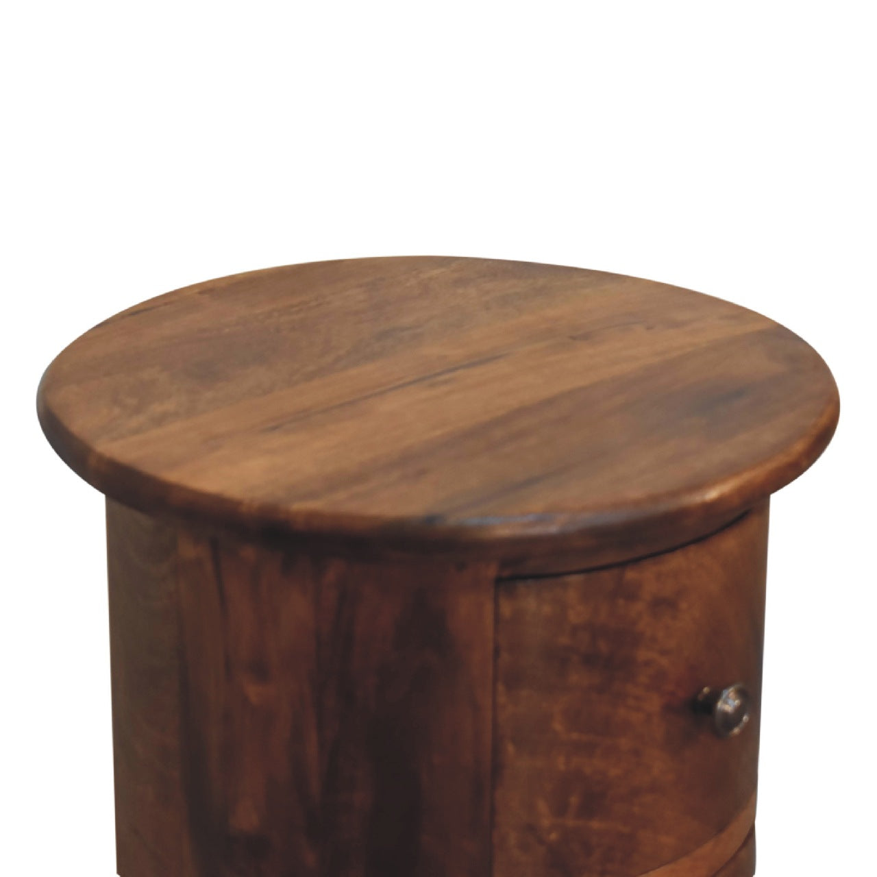 Mini Chestnut Drum Storage Bench