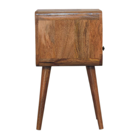 Mini Oakish Curve Open Bedside Table