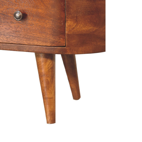 Chestnut Round Open Chest of Drawers