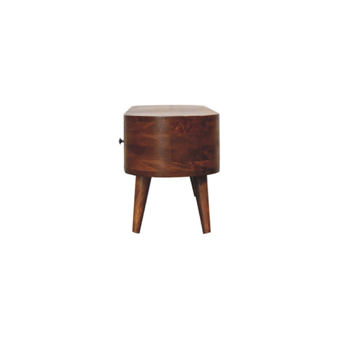 Chestnut Round Open Chest of Drawers