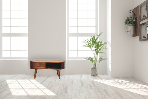 Mini Chesnut Wave Coffee Table | Chestnut Solid Mango Wood