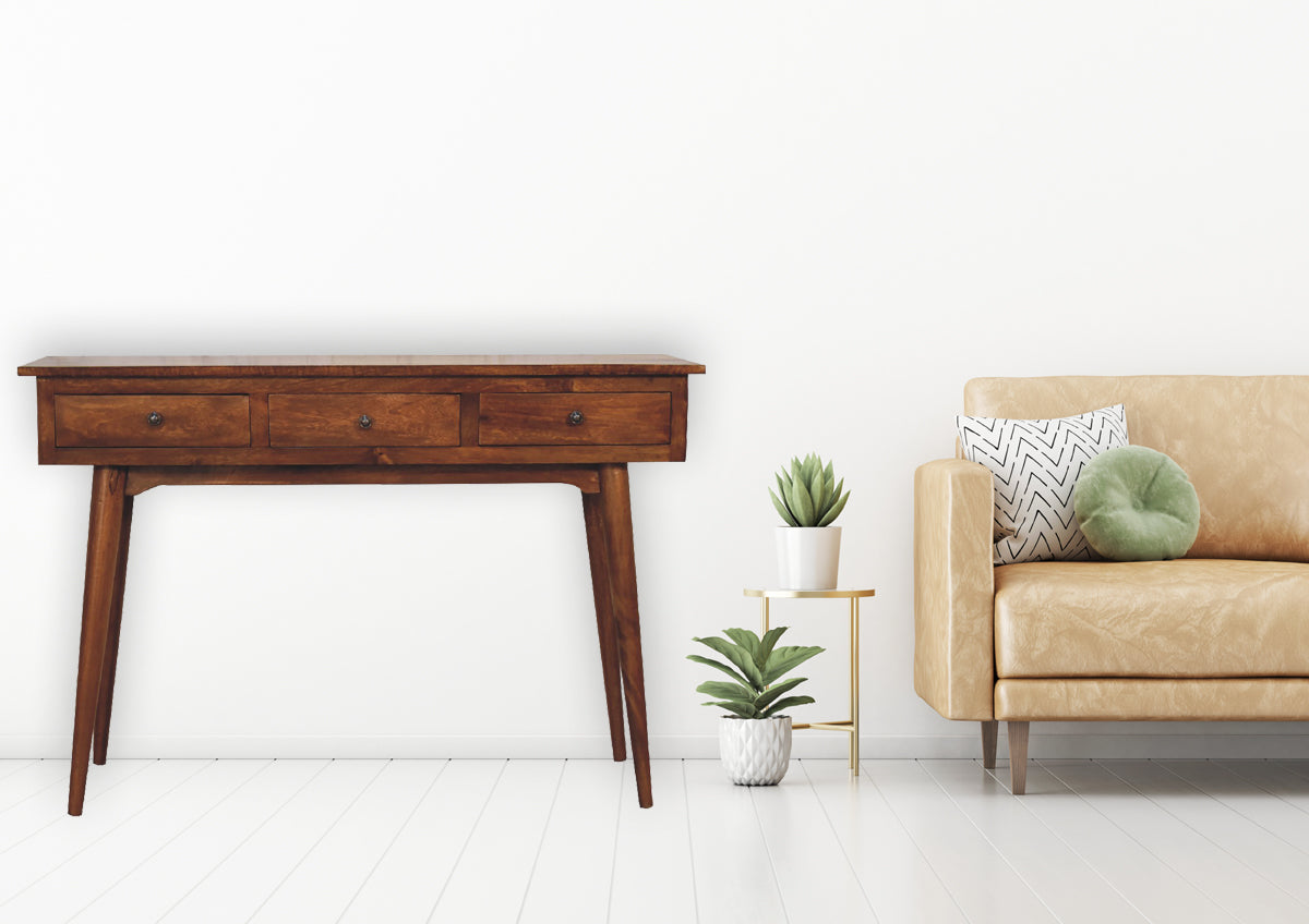 Large 3-Drawer Chestnut Console Chest of Drawers