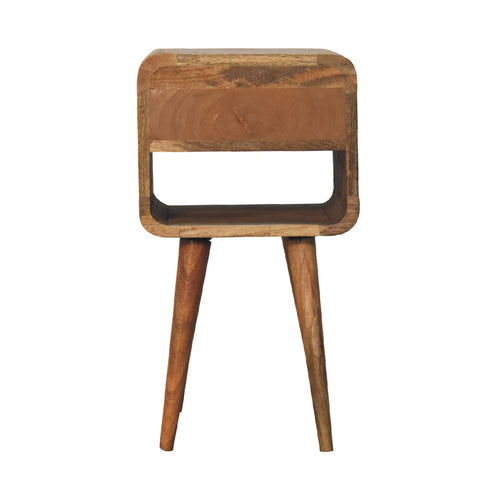 Mini Oak-ish Curve Lower Bedside Table
