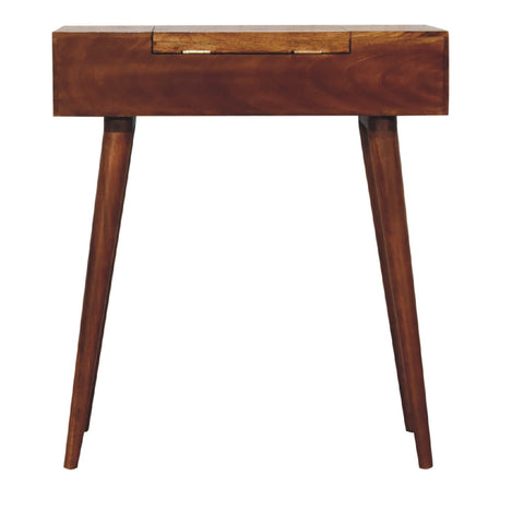Mini Chestnut Fold Vanity Chest of Drawers | Foldable
