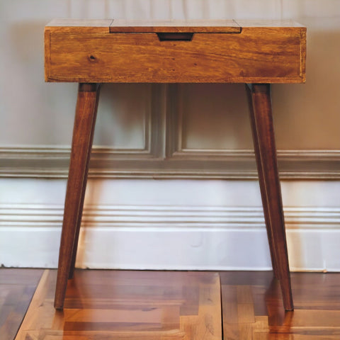 Mini Chestnut Fold Vanity Chest of Drawers | Foldable