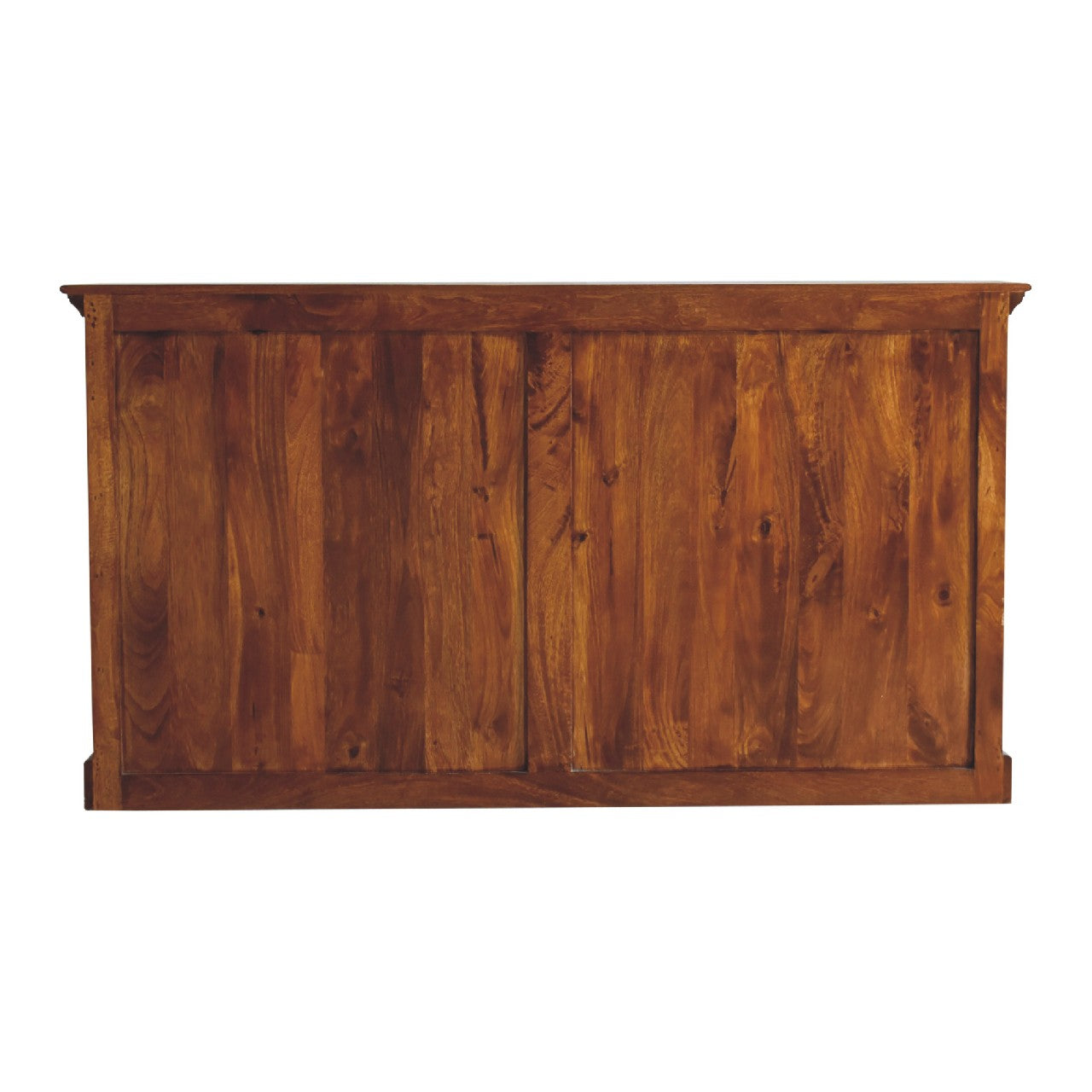Large Glazed Sideboard Chest of Drawers | Chestnut Solid Mango Wood