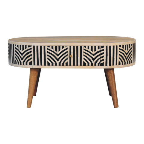 Edessa Bone Inlay Coffee Table | Oak-Ish Mango Wood